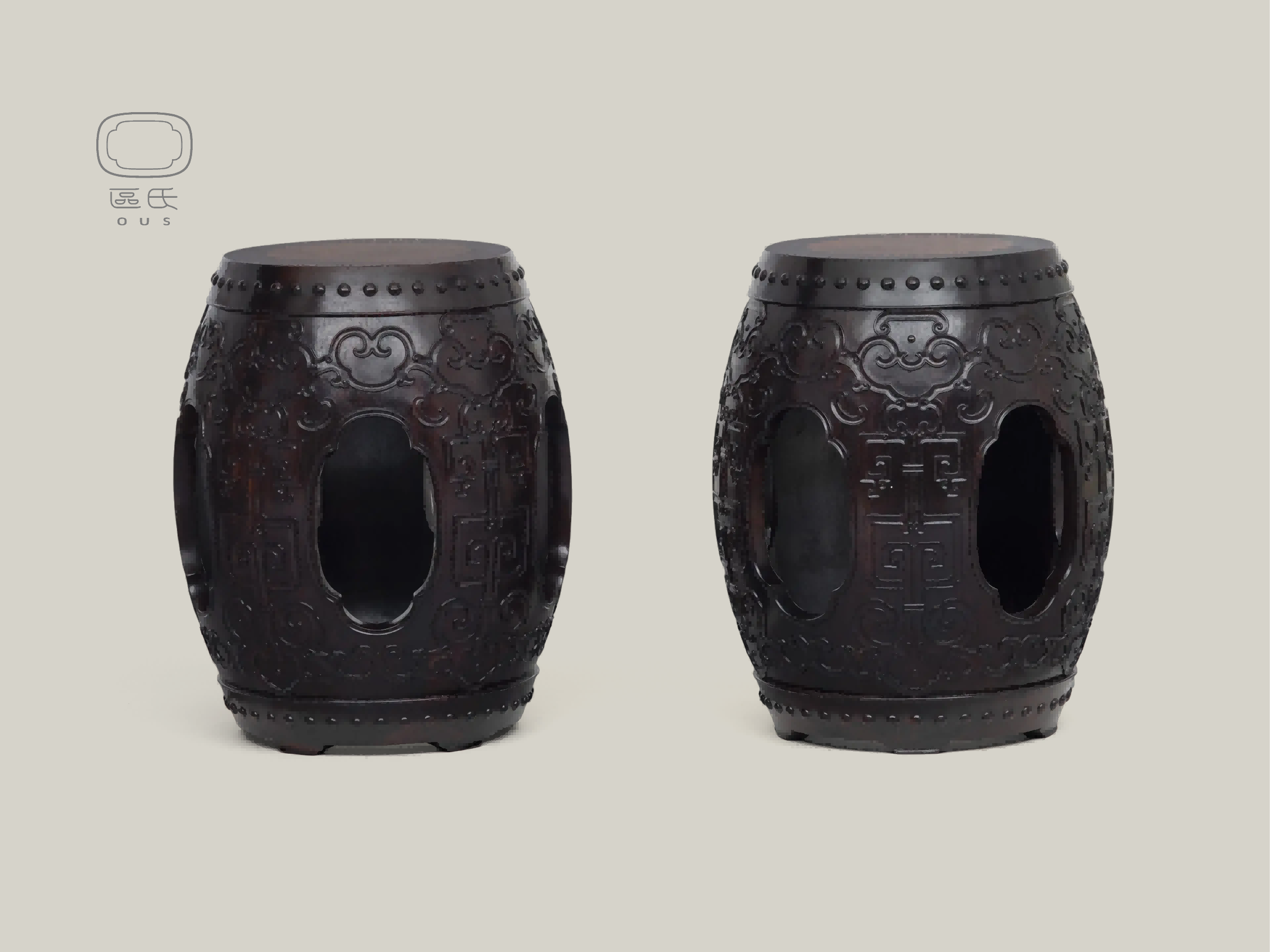 雕五開(kāi)光鼓凳