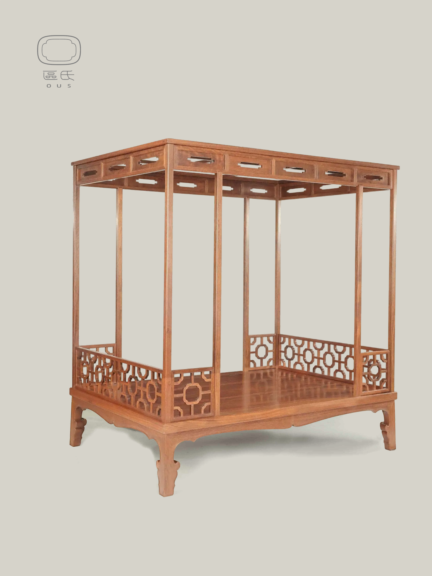 雙門十字絳環(huán)架子床