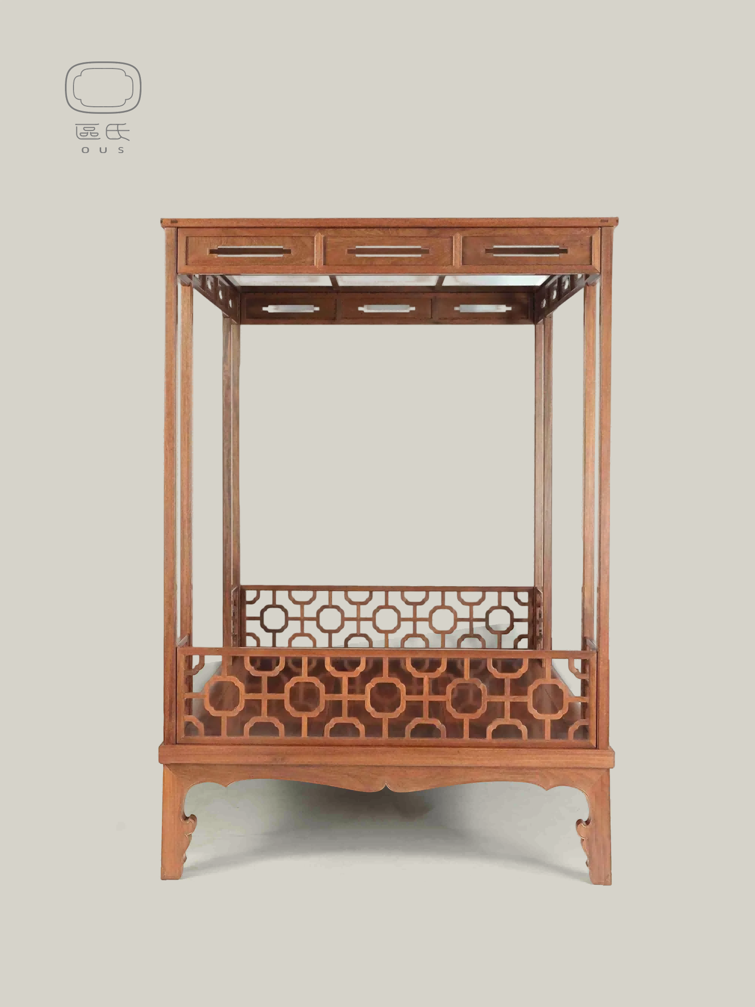 雙門十字絳環(huán)架子床