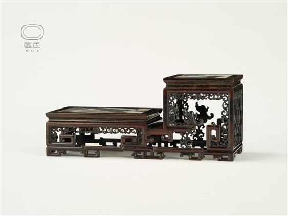 鑲大理石疊落式小幾