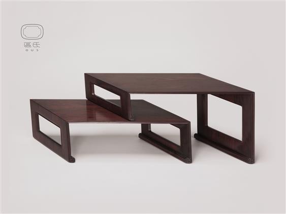 斜角文房高低組合式小幾