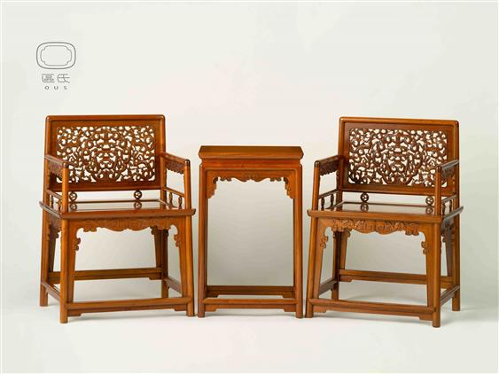 螭龍捧壽紋玫瑰椅