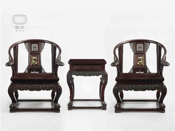 嵌百寶滿工皇宮椅
