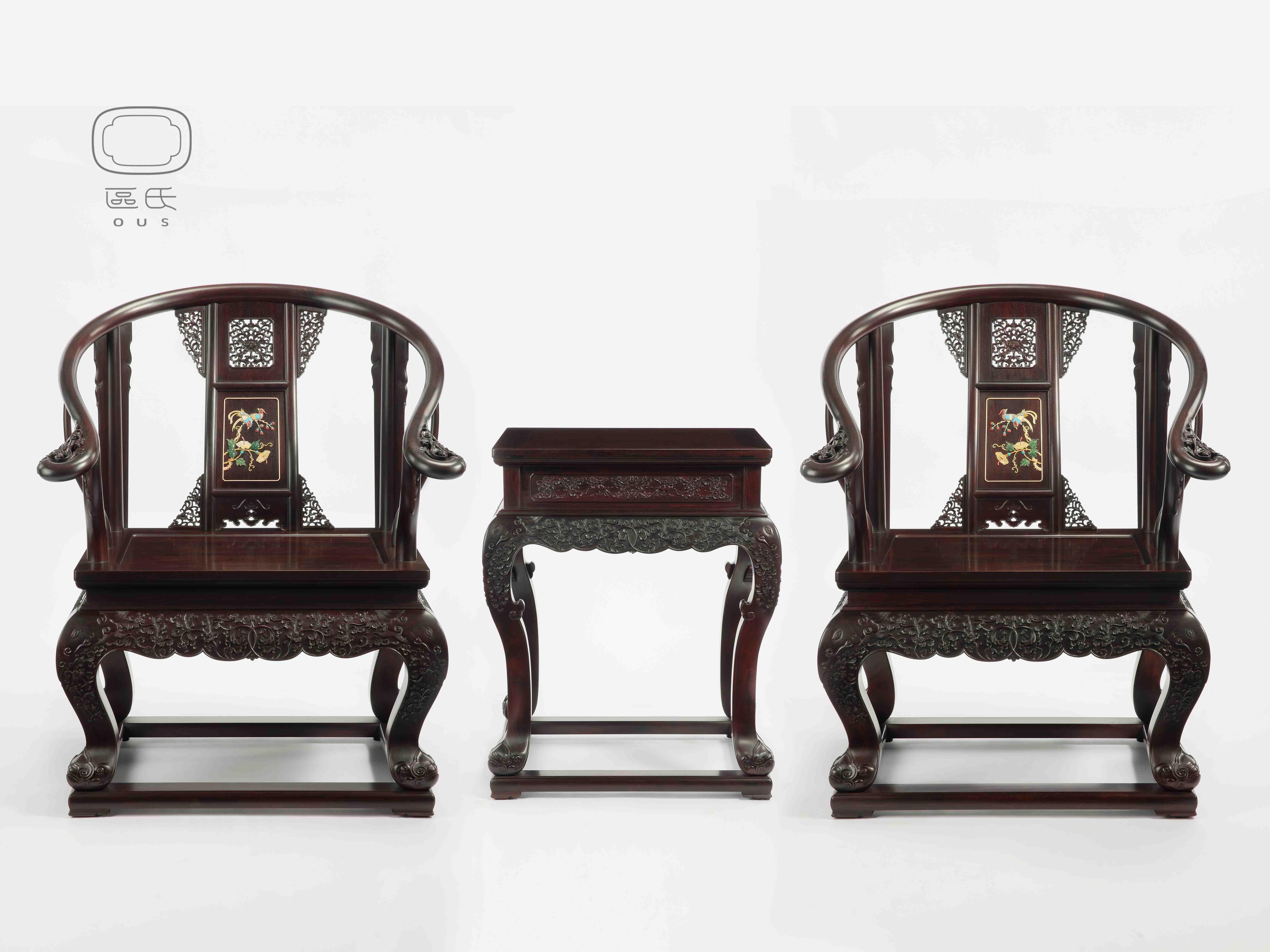 嵌百寶滿工皇宮椅