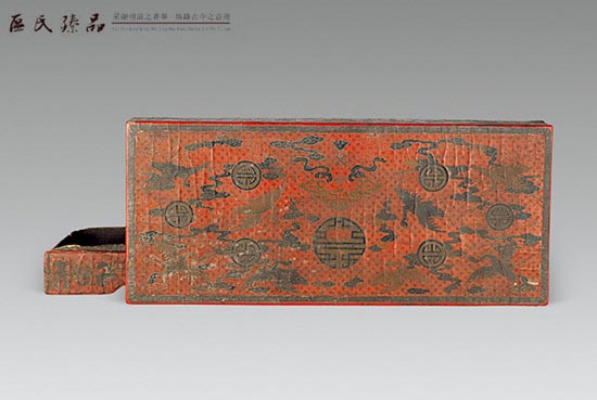 清乾隆 填漆云鶴紋畫盒(區(qū)氏臻品)