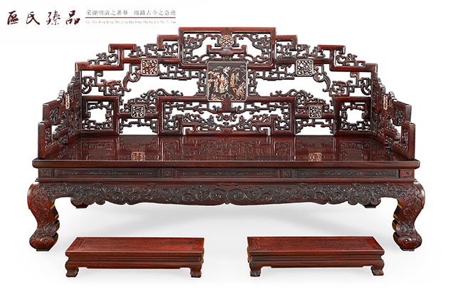 區(qū)氏臻品:嵌百寶八仙圖羅漢床